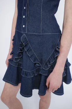 Denim Ruffle Dress