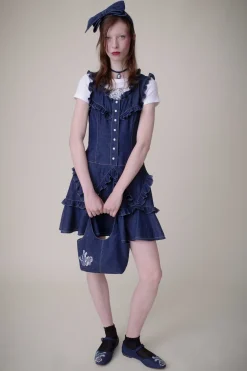 Denim Ruffle Dress