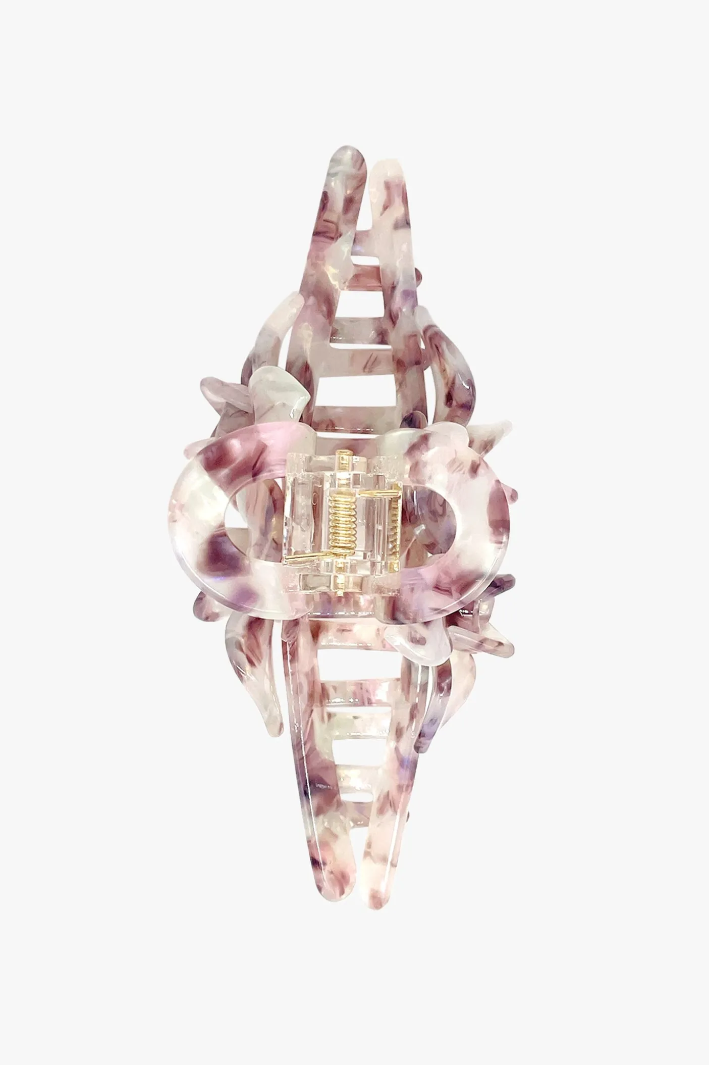 Double Flower Large Jaw Clip- Lavender