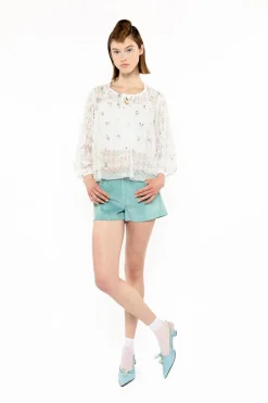 Embroidered Lacey Trellis Blouse