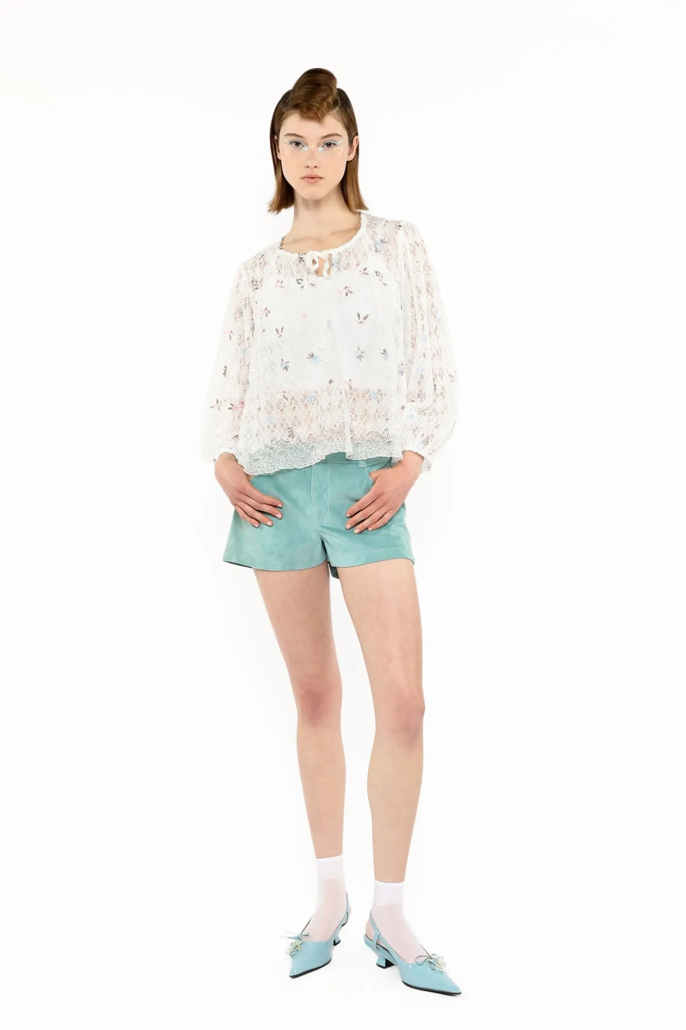 Embroidered Lacey Trellis Blouse