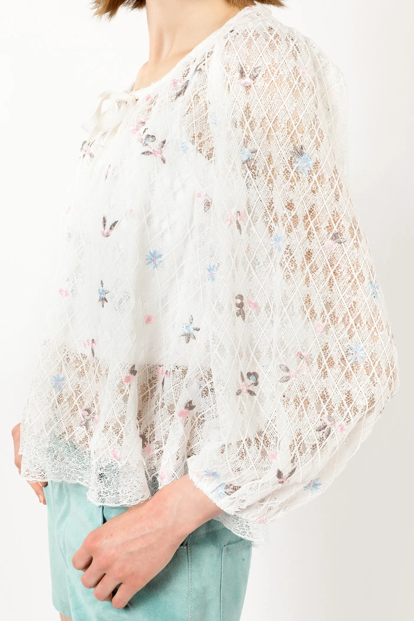 Embroidered Lacey Trellis Blouse