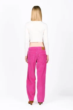 Embroidered Velveteen Patched Corduroys
