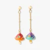 Enchanted Mini Mushroom Earrings - Gold
