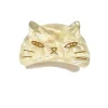 Etched Large Cat Jaw Clip Ivory