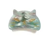 Etched Large Cat Jaw Clip Sky Blue