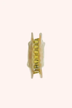 Etched Large Cat Jaw Clip Soft Coral