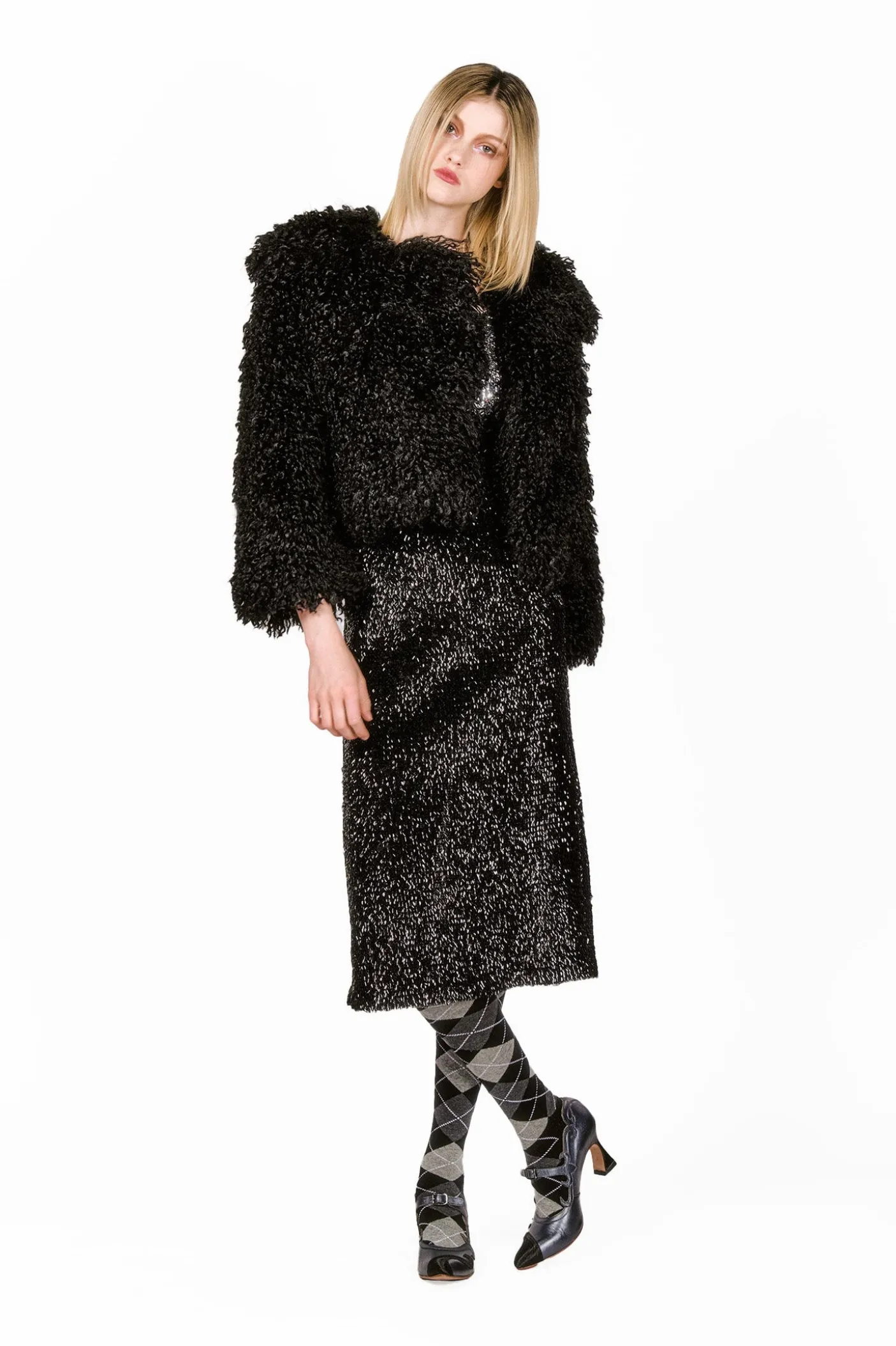 Faux Curly Lamb Fur Jacket