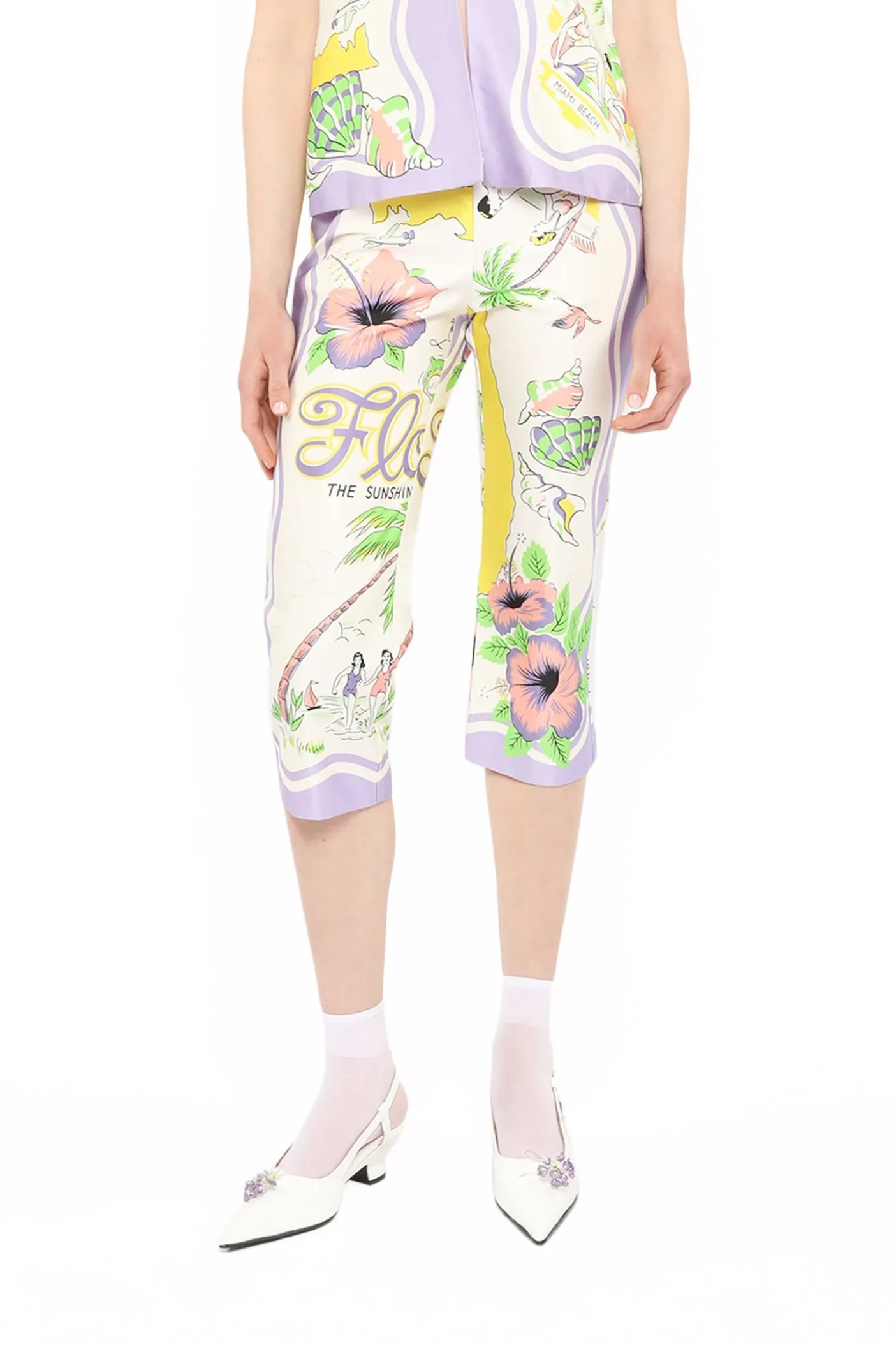 Florida Cotton Sateen Capri Pants