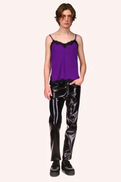 Genderless Black Patent Pants
