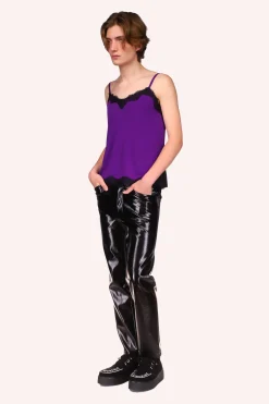 Genderless Black Patent Pants