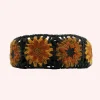 Grey Crochet Play Headband Orange Multi