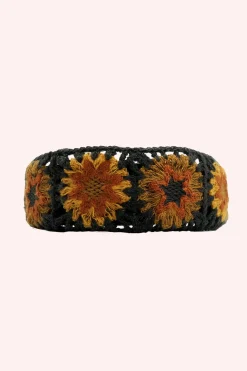 Grey Crochet Play Headband Orange Multi
