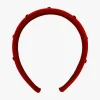 Heartfelt Velvet Headband- Red