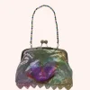 Impressionism Butterfly Chainmail Purse Silver