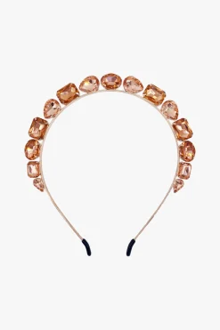 Jeweled Rose Gold Crown Headband