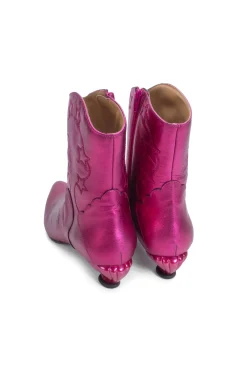John Fluevog Western Boot Metallic Azalea