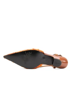 John Fluevog x Anna Sui Marmalade Tweed Slingback