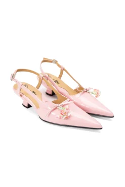 John Fluevog x Anna Sui Slingback Heels- Pink