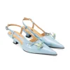 John Fluevog x Anna Sui Slingback Heels- Blue