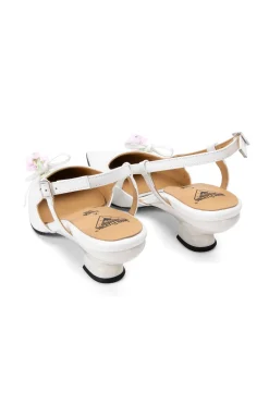 John Fluevog x Anna Sui Slingback Heels- White