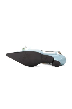 John Fluevog x Anna Sui Slingback Heels- Blue