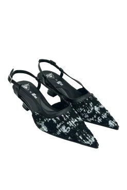 John Fluevog x Anna Sui Tweed Slingback