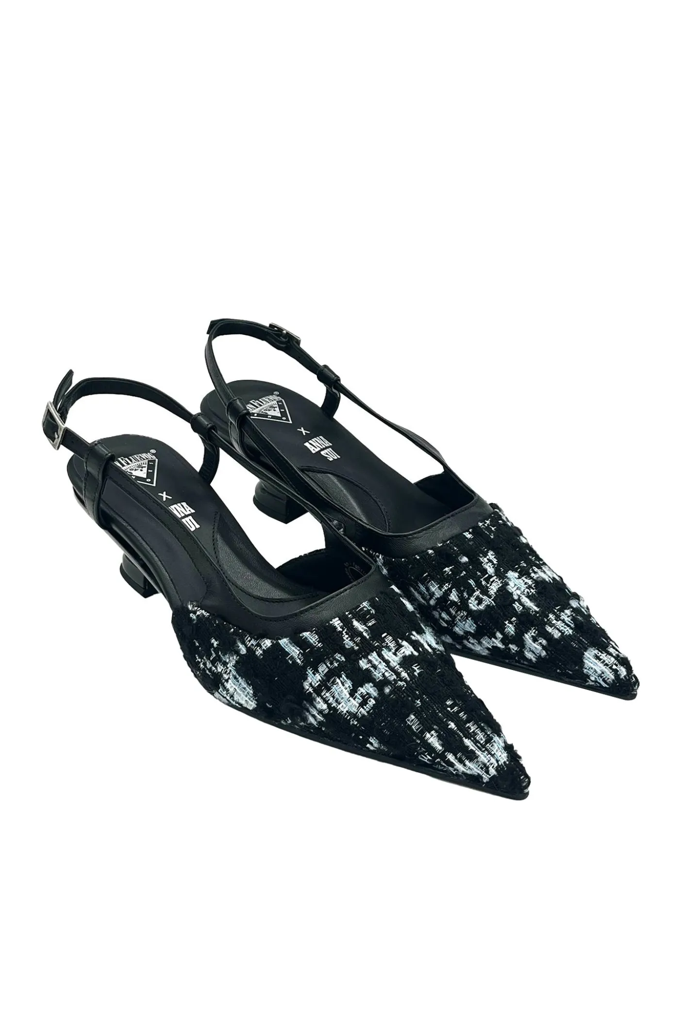John Fluevog x Anna Sui Tweed Slingback