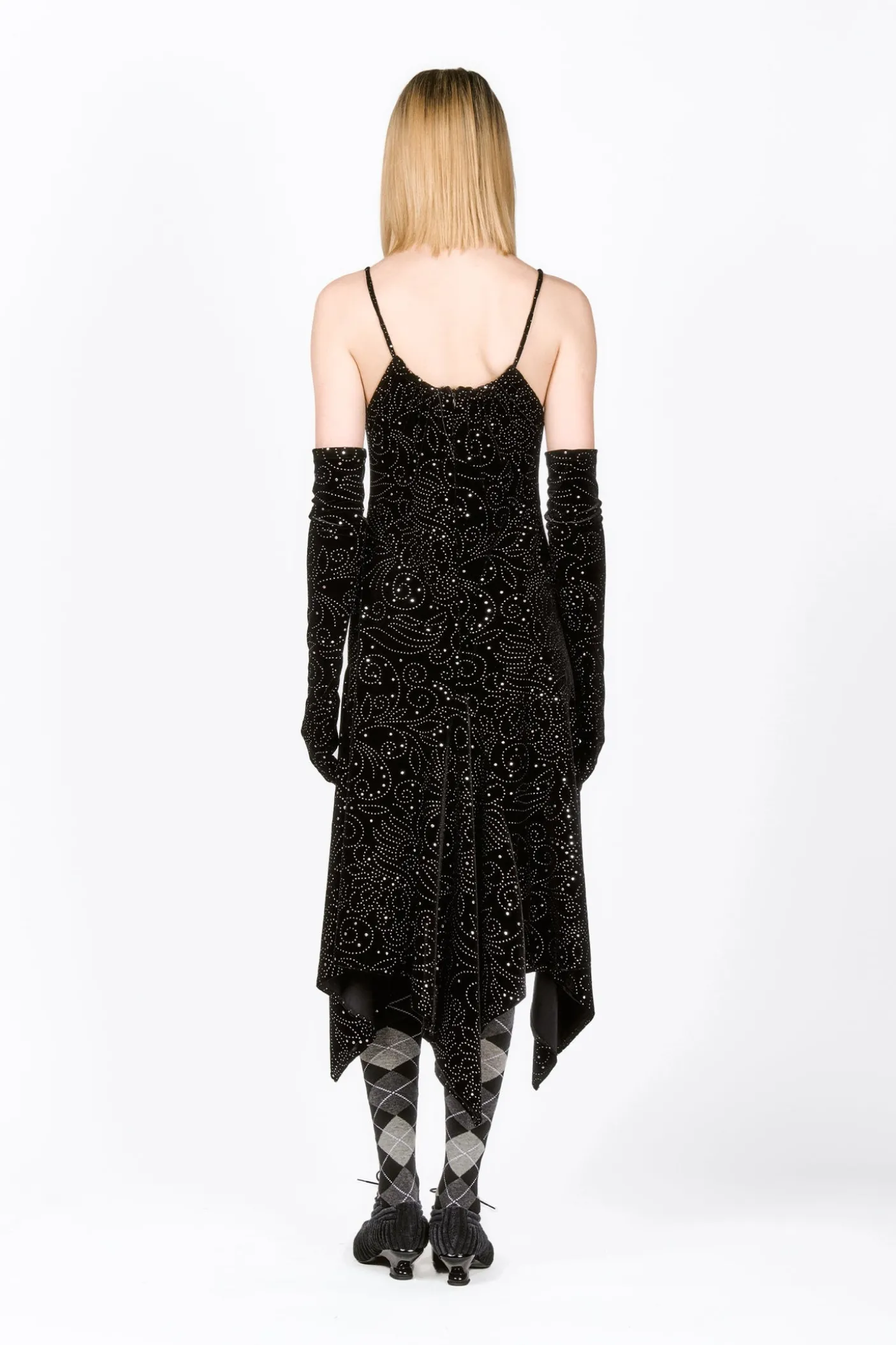 Jubilee Velvet Godet Dress