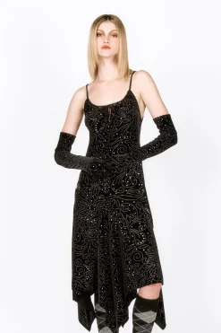 Jubilee Velvet Godet Dress