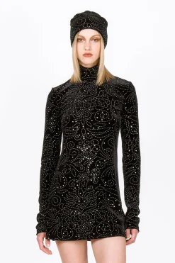 Jubilee Velvet Turtleneck Dress