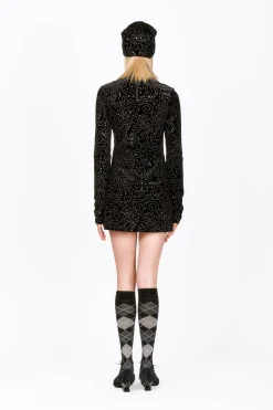 Jubilee Velvet Turtleneck Dress