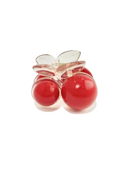 Jumbo Cherry Jaw Clip Red Clear