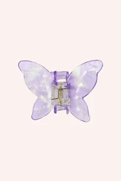 Large Gemstone Butterfly Jaw Clip Lavender