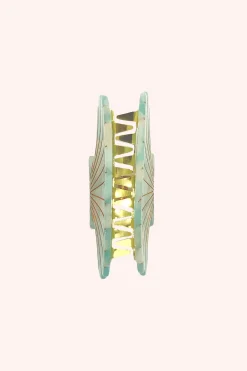 Large Light Aqua Sea Shell Clamp Clip