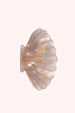 Large Rosie Pink Pastel Sea Shell Jaw Clip