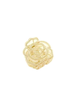 Large Vera Cut Out Flower Jaw Clip Ivory