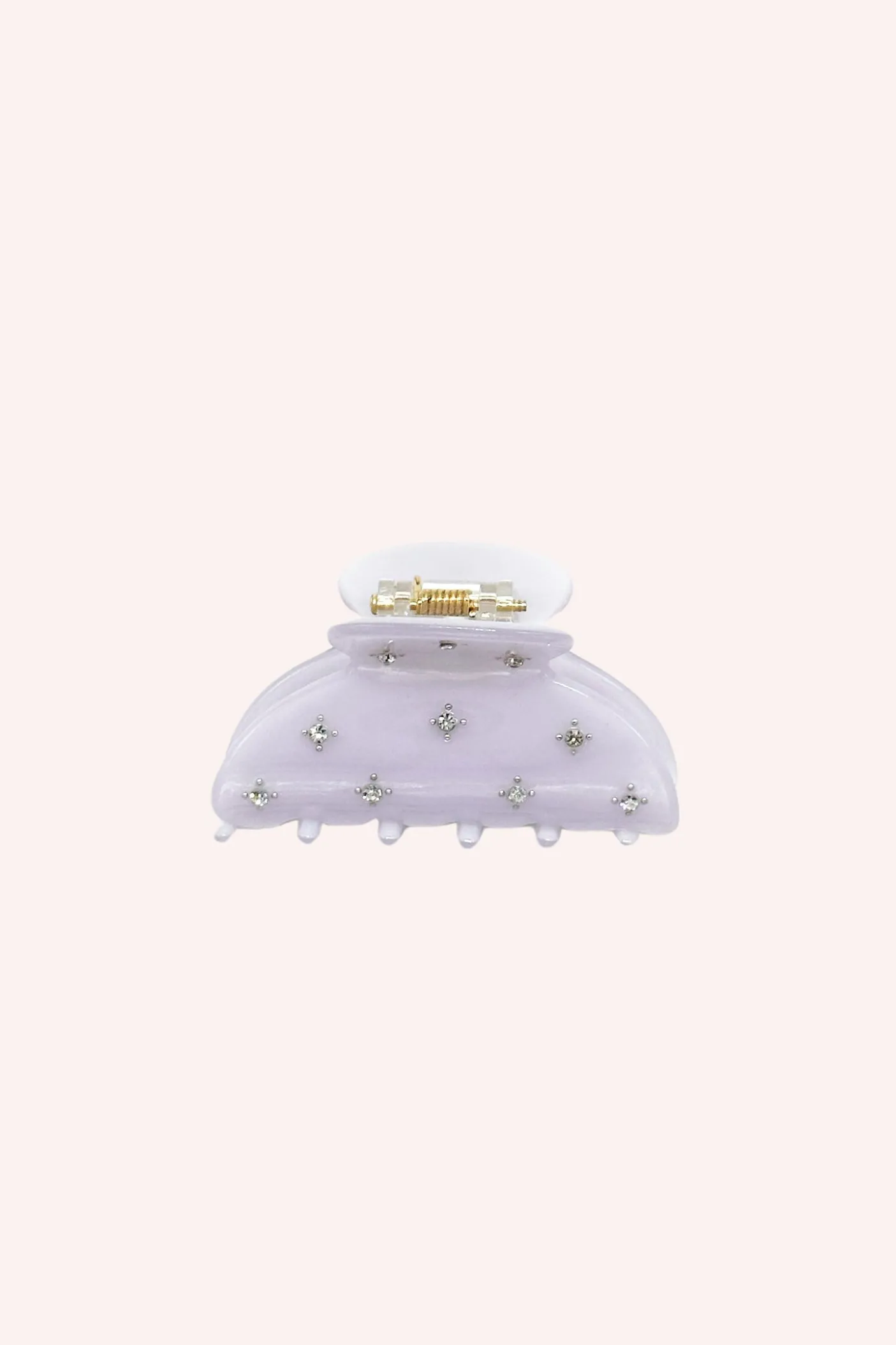 Lavender Medium Pastel Crystal Jaw Clip