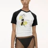 Limited Edition: Anna Sui x Heaven by Marc Jacobs Cheerleader Baby Tee White/Black