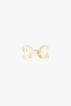 Love Puff Bow Side Clamp- Ivory