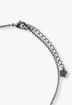 Lucky Horseshoe Charm Necklace - Gunmetal