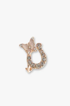 Lucky Horseshoe Stud Earrings - Rose Gold