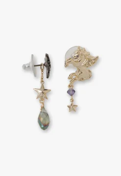 Magical Butterfly Unicorn Earrings-Gold