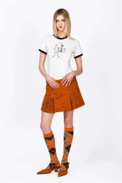 Marmalade Tweed Pleated Mini Skirt