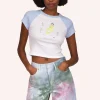 Mermaid Raglan Baby Tee Blue