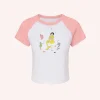 Mermaid Raglan Baby Tee Pink