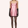 Metallic Faux Leather Mini Dress