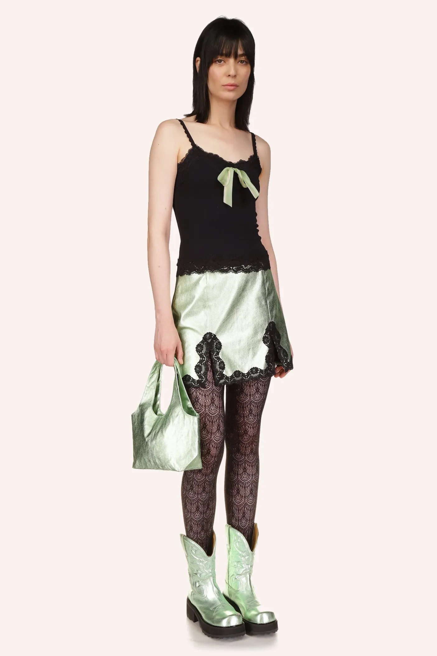 Metallic Faux Leather Mini Bag