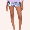 Metallic Faux Leather Shorts