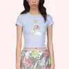 Micro Ribbed Baby Tee- Baby Blue